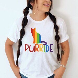 Pride Cat Shirt, Purride Shirt, Pride Shirt For Cat Lover Gift, Gay Pride Cat